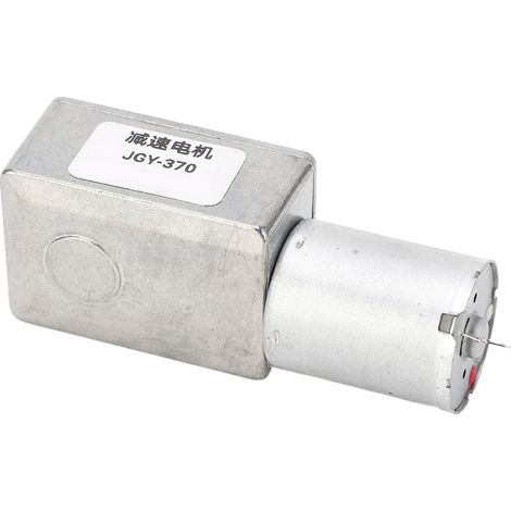 Moteur à engrenages DC 24V JGY-370, arbre unique 12mm, réducteur à vis sans fin auto-bloquant réversible avec support fixe, 30 tr/min, basse vitesse (1/5)