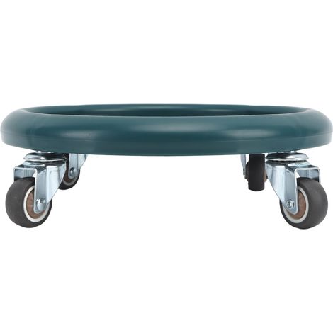 Planche à roulettes pour exercices abdominaux, 4 rouleaux, pivotant à 360 degrés, silencieuse, lourde charge, plaque coulissante, vert foncé (1/5)