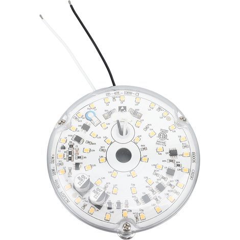 Ortviai Kit d'Éclairage LED pour Ventilateur de Plafond 3,93 po, 18 W, 2000 lm, Dimmable, Montage Magnétique, Blanc Froid 6000 K (1/5)