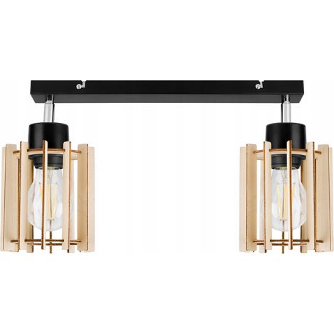 MODERNE LED-DECKENHÄNGELAMPE AUS HOLZ