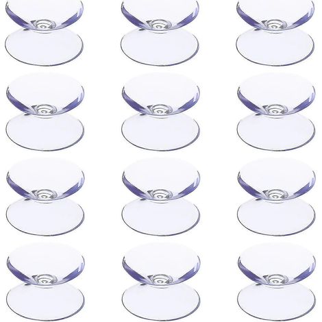 Lot de 12 ventouses double face pour plateaux de table en verre, entretoises transparentes antidérapantes, mini ventouses (1/2)