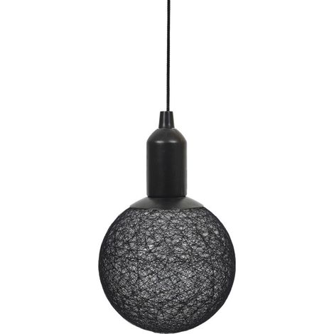 Lampe Suspension à Led "Boule" 24cm Noir (1/5)