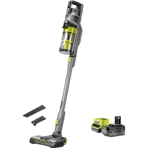 Aspirateur balai Brushless 18V RYOBI - 90 AW - Batterie 4,0Ah - Chargeur rapide - RSVS18BL-1C40G (1/5)