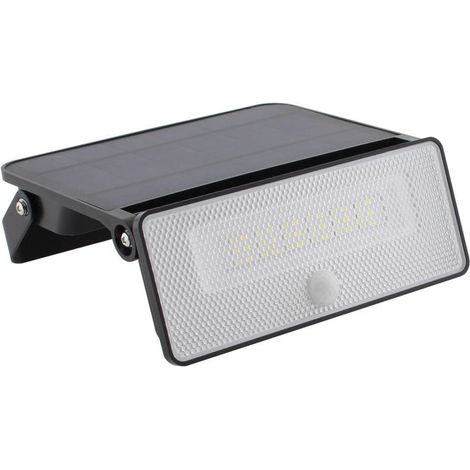 Aplique LED SOLAR TAZ 50W, sensor PIR, batería reemplazable, x2Litio 3,7V - 2200mAH, Blanco neutro (1/4)