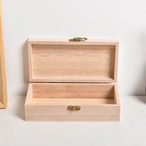 Boîte À Bijoux - Boîte De Rangement En Paulownia - Design Coquille - Bureau Décoration Intérieure - 20 x 10 x 6 cm - 1 Pièce (1/5)
