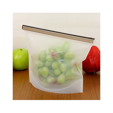Sollbry Paquete de 4 bolsas de silicona reutilizables para guardar sándwiches, almuerzos y refrigerios (1 L)  Silicona degradable, apta para congelador (233 x 179 mm) (1/3)