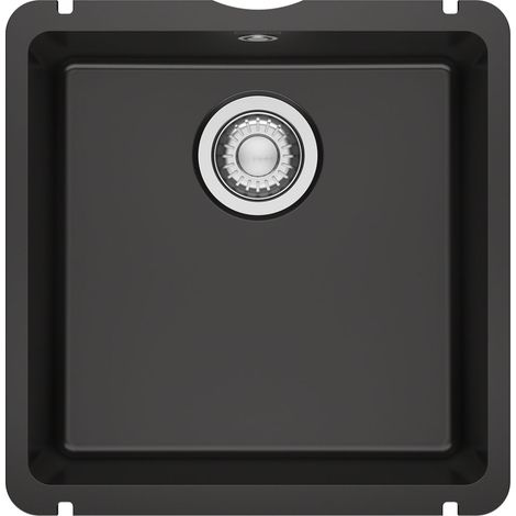 Évier de cuisine Kubus Fraceram KXK 110-41 anthracite mat - 445 x 454 mm - sous-meuble 50 cm - vidage manuel - Franke (1/2)