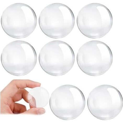 Lot de 8 butoirs de porte autocollants en caoutchouc transparent - Butoirs de porte en caoutchouc autocollants - Butées de porte murales transparentes - Butées de porte - Butées élastiques (1/4)