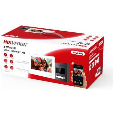 Kit interphone vidéo Hikvision DS-KIS704EY/aluminium