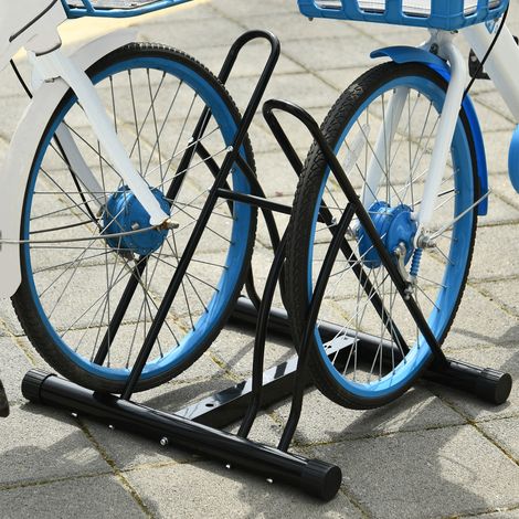 Râtelier 2 vélos modulable dimensions 54L x 60l x 57H cm acier époxy noir
