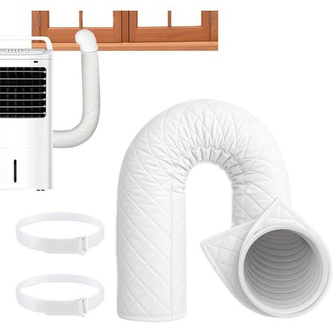 Gaine Isolante Pour Tuyau De Climatiseur Portable Protection Isolante Manchon Isolant Pour Gaine Climatiseur Portable Entretien Protection Climatisation Maison Bureau Chambre Salon (Blanc) (1/5)