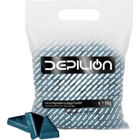 Cire chaude 1kg à l'azulène - Cire basse fusion pour l'épilation 1000g - pour peaux sensibles - Depilion (1/5)