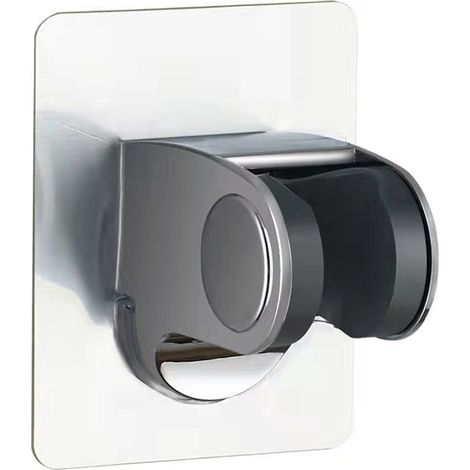 ABYSSE-Support de pommeau de douche réglable, fixation en hauteur, étanche, capacité de charge élevée, avec bande adhésive, couleur argentée. (1/4)