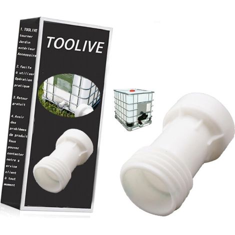 IBC Accessoire de Réservoir, Adaptateur IBC s60 x 6 Rallonge Entretoise 60mm Vanne Cuve 1000l Plastique Filetage Grossier Droit s60 x 6 Accessoire De Conteneur IBC Raccord Cuve (1/5)