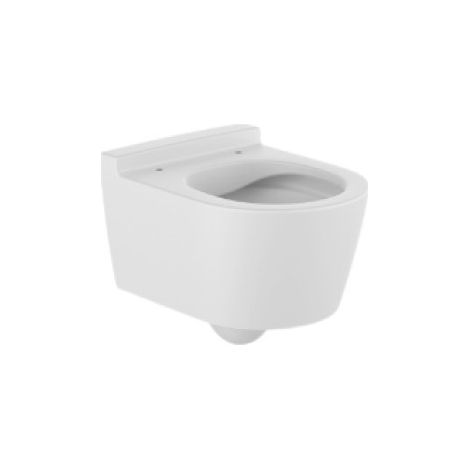 Tasse murale compacte Rimless® avec sortie horizontale ROUND INSPIRA - ROCA Couleur : Blanc mat (1/3)