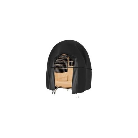Couvre-chaise d'oeuf étanche, couverture de chaise d'oeuf, Couvoirs de chaise imperméable à l'épreuve du vent avec cordon de cordon, Protecteurs pliables pour jardin de pelouse de pont de porche