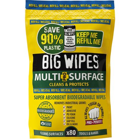 BIG WIPES  Multi-Surface Nachfüllbeutel, Refill Pack 80 Tücher