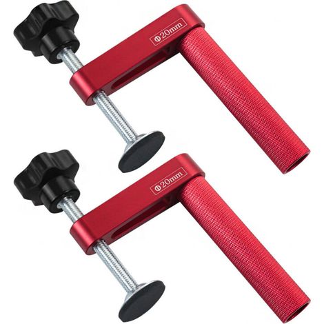 Serre-joint rapide pour le travail du bois, serre-joint de bureau, accessoires de serrage manuel en alliage d'aluminium, ensemble d'outils d'établi à faire soi-même, ensemble de 2 pièces, 20 mm. (1/4)