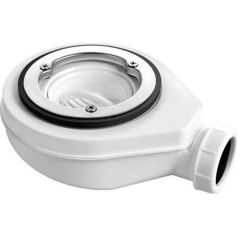 Duschwannenablauf-Set – 1 Stück – Weiß und ABS – Integrierter Geruchsverschluss – Für Standard-SMC-Duschwannen – Höhe 2,6 cm (1/5)