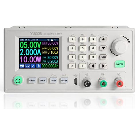RD6006W Digitaler Abwärtswandler 60V 6A Geregeltes Abwärts-Gleichstromnetzteilmodul (1/2)