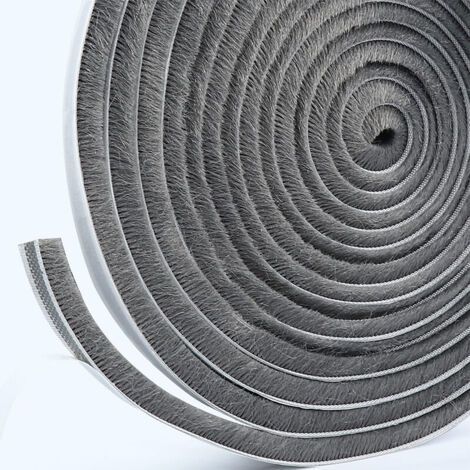 Self-Adhesive Door and Window Weatherstrip, 10m, for Sealing Gaps Between Doors and Windows (9mm x9mm, Grey) (1/5)