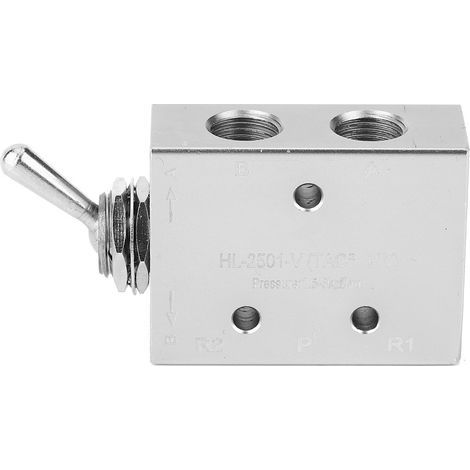 Robinet à Commutateur 5 Voies 2 Positions Mécanique Pneumatique G1/8 Pouce 1.5-8 kgf/cm² (1/5)