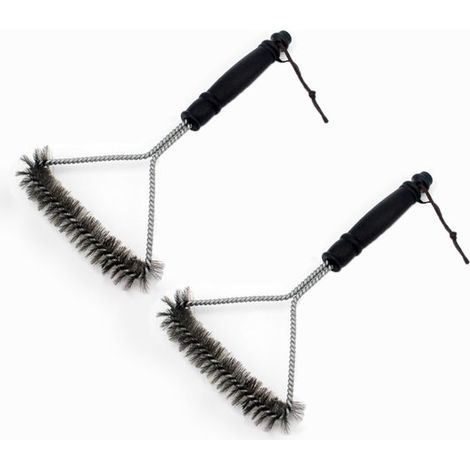 Set di 2 spazzole per la pulizia di griglie, forni e fughe, 30,5 cm × 15 cm × 3 cm, ideali per grigliate all'aperto, pulizia del forno, ecc. (1/5)