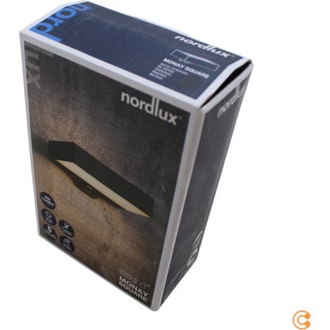 [GEBRAUCHT] B-Ware Nordlux Außenwandleuchte Solarleuchte LED Monay Square schwarz Bewegungsmelder (1/2)