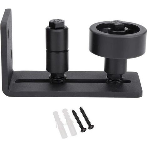 Guide De Plancher Réglable - Acier Au Carbone - Pour Porte De Grange Coulissante - Double Rouleau Avec Petit Rouleau - 0.5 Cm D Épaisseur - 1 Pièce (1/4)