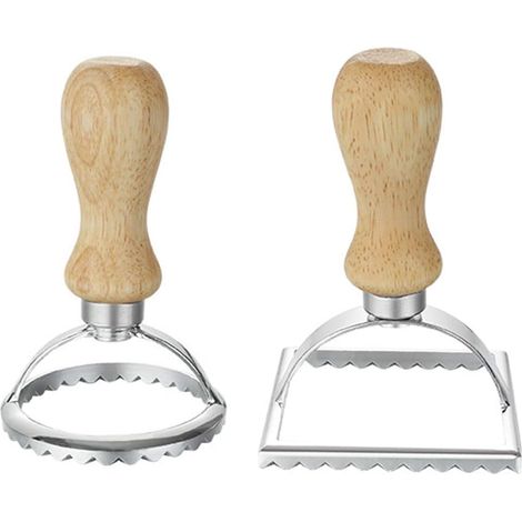 Coupe-cookie Tampon ravioli Coupe-ravioli Rond et carré Coupe-ravioli Pâtes 2 pièces, polyvalent et pratique (1/5)