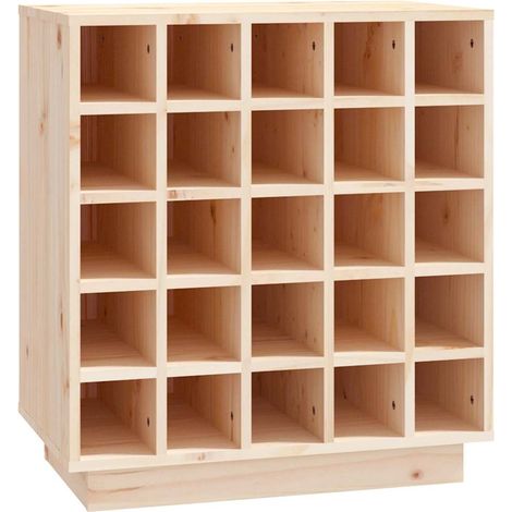 Maison Exclusive - Botellero de madera maciza de pino 55,5x34x61