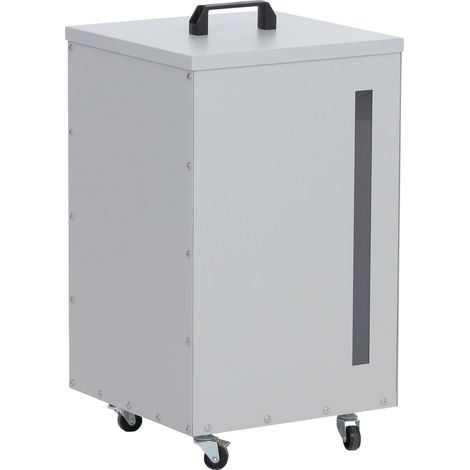 [NON UTILIZZATO] Contenitore stoccaggio per pellet HHG-242, per alimenti per animali, con finestra di ispezione, 62x36x36 cm, grigio (1/5)