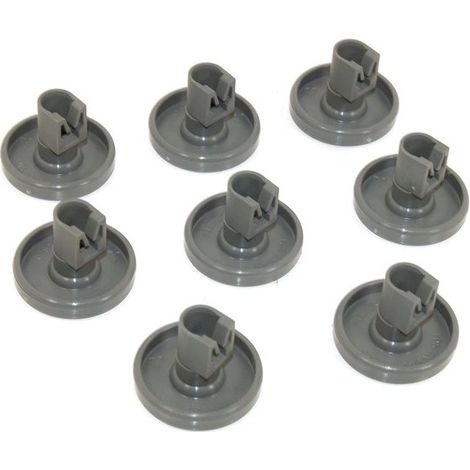 Rouleaux de lave-vaisselle - Roulettes du panier inférieur - Réparation de lave-vaisselle - Pièces d'origine - 8 pièces - Gris (1/5)