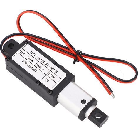 Mini actionneur linéaire électrique télescopique à faible mouvement 150 N, course de 15 mm, 24 V CC, 4 mm/s pour aspirateur robot (1/5)