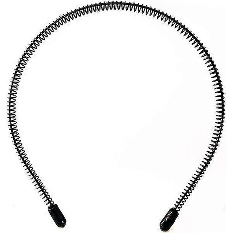 Unisex-Haarband, Metall-Stirnband, schwarzes Stirnband mit Federung, gewellt, rutschfest, für Damen und Herren, sportliche Kopfbedeckung (kleine Federung) (1/5)