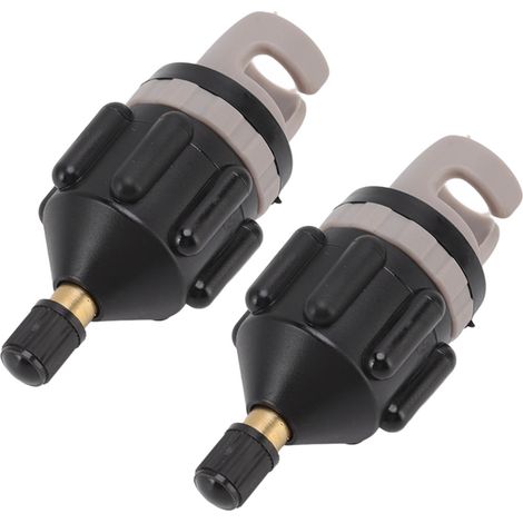 2 PCS Adaptateur de Pompe à Air pour Paddle Board, Bateau, Kayak et Voiture - Nozzle et Connecteur de Valve - Noir (1/5)