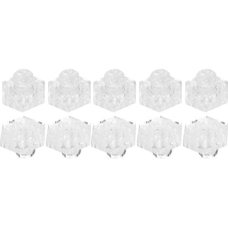 Lot de 10 supports hexagonaux transparents en acrylique pour boutures de corail, accessoires pour aquarium. (1/3)