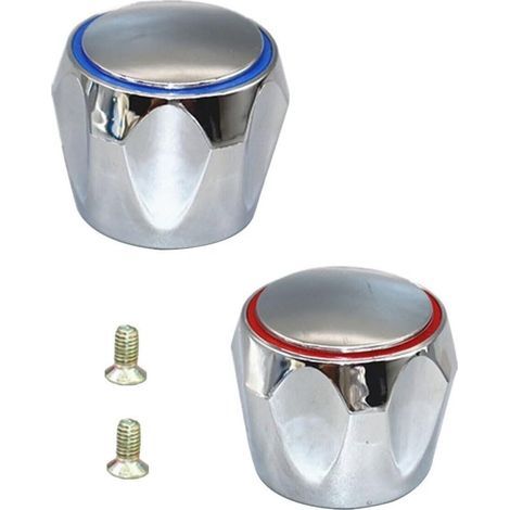 Set mit 2 verchromten Armaturenköpfen für Waschbecken, Ersatz für Waschbecken, Badewanne, Spüle, Küche (1/5)