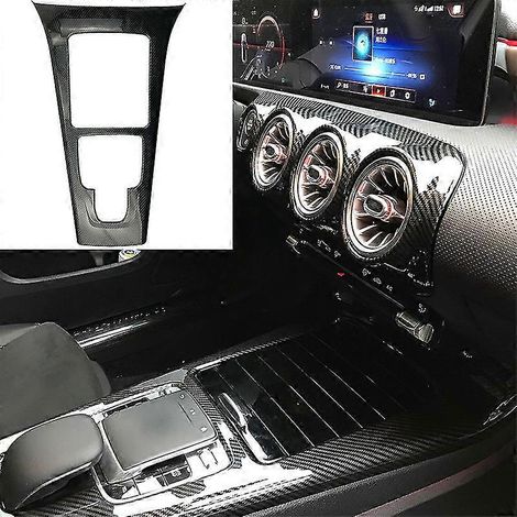 Autocollants pour console centrale de voiture, cadre, bande, cache de panneau de levier de vitesse pour Mercedes Benz Classe A W177 Cla C118 2019 2021 - Panneaux de porte intérieurs &-- (1/4)