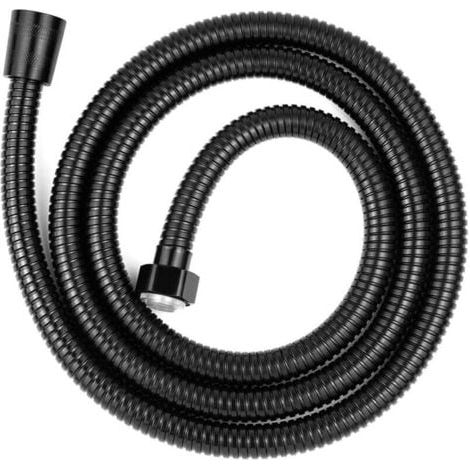 Tuyau de Douche Universel 2m Noir en Acier Inoxydable Flexible de Douche Anti-Torsion et Anti-Corrosion G1/2 (1/5)