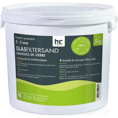 5 kg Spezial Glasgranulat für Sandfilteranlagen 2-5 mm Körnung