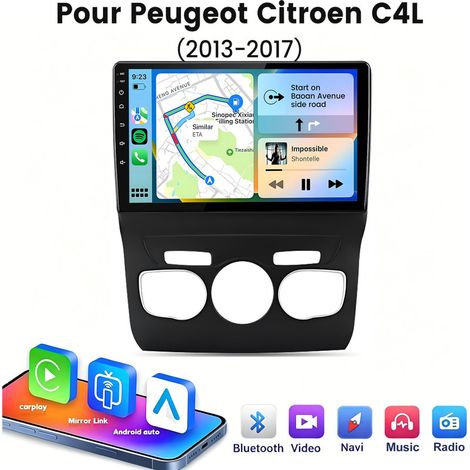 10 pouces Carplay Autoradio pour Peugeot Citroen C4L
2013-17 Android 64GB JUNSUN (1/5)