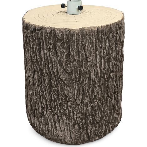 Base tronco per albero di Natale in vetroresina - Diametro 32 cm e Altezza 34 cm - Supporto adatto per alberi fino a 180 cm - Color Marrone (1/5)