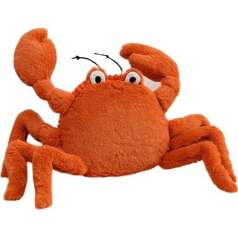 Coussin en peluche crabe à câliner, doux et câlin, jouet crabe marin, crabe rouge mignon en peluche 30 cm