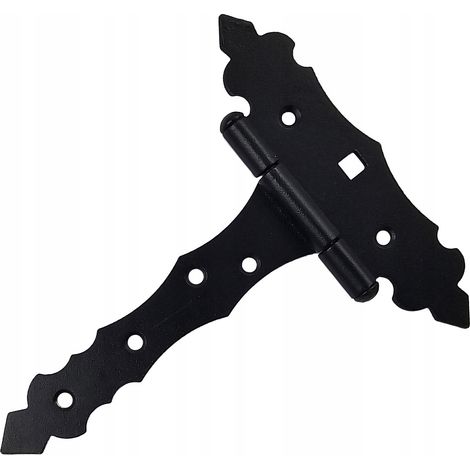 Charnière Décorative Triangle Domax ZOB125, 130 x 125 x 30 mm, Noir, Pour Portail Et Volet (1/5)