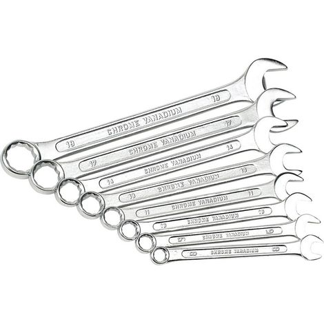 Brüder Mannesmann M  130-08DIN  Ring-Maulschlüssel-Satz 8teilig Schlüsselweite (Metrisch) 8 - 19 mm
