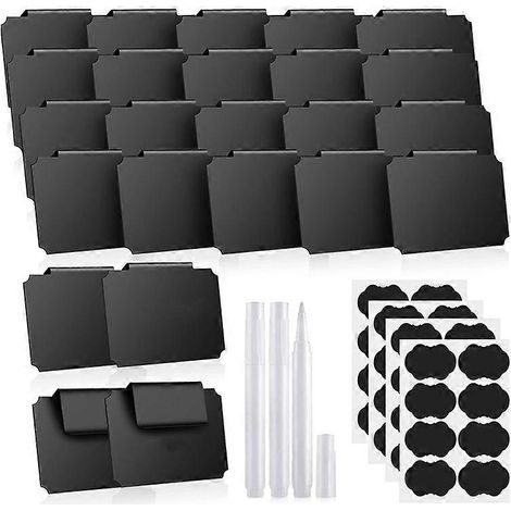 24 étiquettes pour paniers, étiquettes premium à clipser, étiquettes pour paniers de rangement (garde-manger) (1/4)