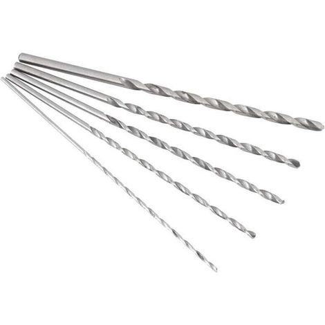Foret hélicoïdal extra long ultra-rapide en acier à queue droite Foret professionnel foret hélicoïdal mini-foret outil parfait pour utilisation 2-5mm (1/5)