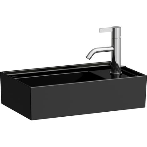 Lavabo de main KARTELL 460x280mm Bras de bras re o ÜL o HL noir (1/5)