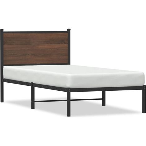 Maison Exclusive - Giroletto senza Materasso in Metallo Rovere Marrone 75x190 cm (1/5)